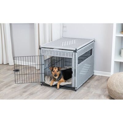 Trixie Dekoratif Rattan Sargılı Metal Köpek Kafesi M 58x60x77 Cm