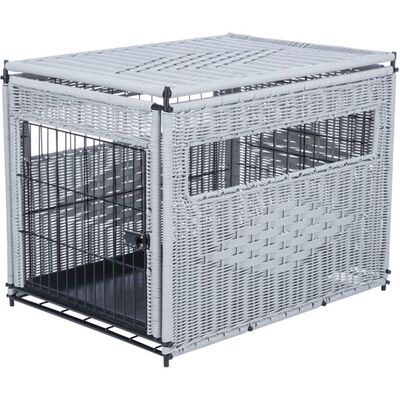 Trixie Dekoratif Rattan Sargılı Metal Köpek Kafesi M 58x60x77 Cm