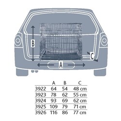 Trixie Galvaniz Metal Köpek Taşıma Kafesi 109x79x71 Cm - Thumbnail