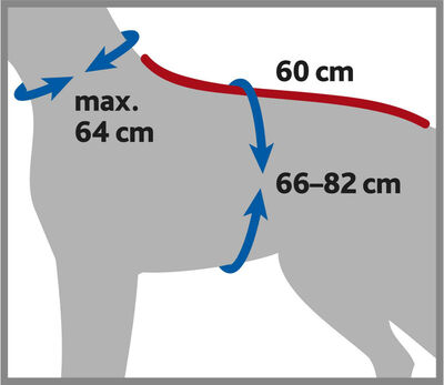 Trixie Havlu Köpek Bornozu Large 60 Cm Gri