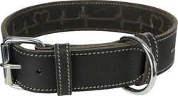 Trixie - Trixie Kalın Deri Köpek Boyun Tasması 55-65 Cm 40 Mm L-XL Siyah