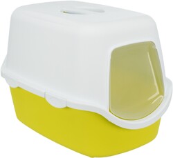 Trixie - Trixie Kapalı Kedi Tuvaleti 40x40x56 Cm Lime Sarı Beyaz