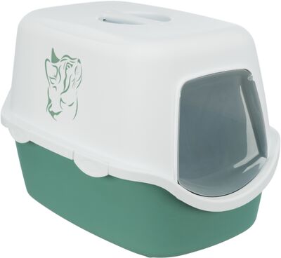 Trixie Kapalı Kedi Tuvaleti 40x40x56 Cm Yeşil Beyaz