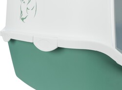 Trixie Kapalı Kedi Tuvaleti 40x40x56 Cm Yeşil Beyaz - Thumbnail
