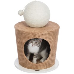 Trixie Kedi Evi ve Tırmalama Topu 36x50 Cm Kahverengi - Thumbnail