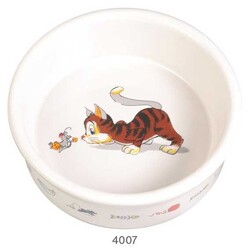 Trixie - Trixie Desenli Seramik Kedi Mama Su Kabı 0,2 Lt 11 Cm