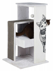 Trixie Kedi Tırmalama ve Oyun Evi 101 Cm Beyaz Gri - Thumbnail