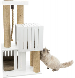 Trixie Kedi Tırmalama ve Oyun Evi 114 Cm Beyaz Kum Beji - Thumbnail