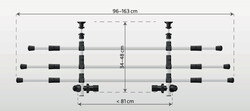 Trixie Köpek Alüminyum Bagaj Demiri 34-48x96-163 Cm - Thumbnail