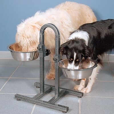 Trixie Paslanmaz Çelik Ayaklı İkili Köpek Mama ve Su Kabı 2,8 Lt 24 Cm