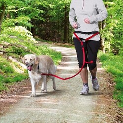 Trixie Köpek Yürüme Koşma Kemeri ve Kayışı Kırmızı - Thumbnail