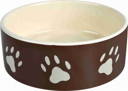 Trixie - Trixie Pati Desenli Köpek Seramik Mama Su Kabı 0,8 Lt 16 Cm