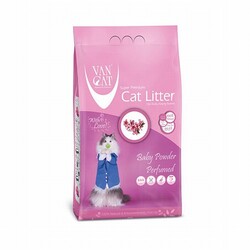 VanCat - VanCat Baby Powder Parfümlü İnce Taneli Kedi Kumu 10 Kg 