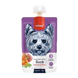 Wanpy - Wanpy Ördekli ve Havuçlu Ezme Köpek Ödülü 90 Gr 