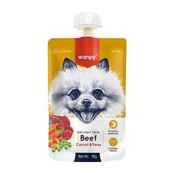 Wanpy - Wanpy Sığır Etli ve Havuçlu Ezme Köpek Ödülü 90 Gr 