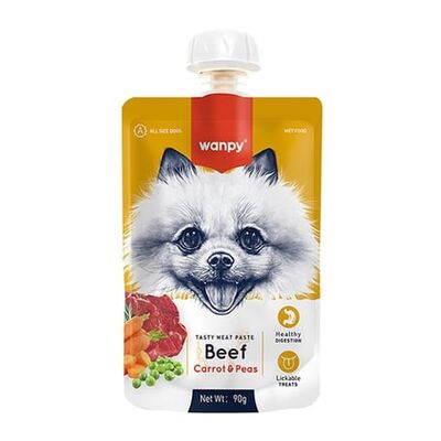 Wanpy Sığır Etli ve Havuçlu Ezme Köpek Ödülü 90 Gr 