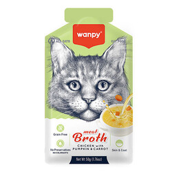 Wanpy - Wanpy Tavuk Etli Bal Kabaklı ve Havuçlu Tahılsız Kedi Çorbası 50 Gr 