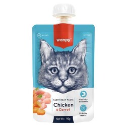 Wanpy - Wanpy Tavuklu ve Havuçlu Ezme Kedi Ödülü 90 Gr 