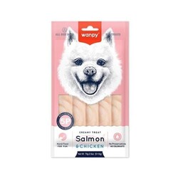 Wanpy - Wanpy Tavuklu ve Somonlu Krema Köpek Ödülü 5x14 Gr 