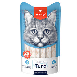 Wanpy - Wanpy Ton Balıklı Krema Kedi Ödülü 25x14 Gr 