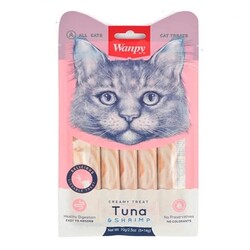 Wanpy - Wanpy Ton Balıklı ve Karidesli Krema Kedi Ödülü 5x14 Gr 