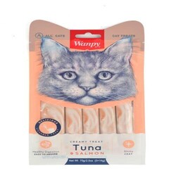 Wanpy - Wanpy Ton Balıklı ve Somonlu Krema Kedi Ödülü 5x14 Gr 