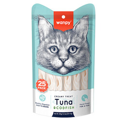 Wanpy - Wanpy Ton ve Morina Balıklı Krema Kedi Ödülü 25x14 Gr 