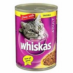 Whiskas - Whiskas Gravy Soslu Tavuklu Yetişkin Kedi Konservesi 12 Adet 400 Gr 