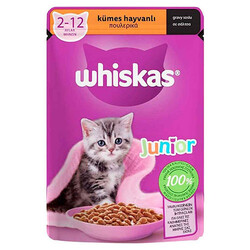 Whiskas - Whiskas Pouch Sos İçinde Kümes Hayvanlı Yavru Kedi Konservesi 85 Gr 