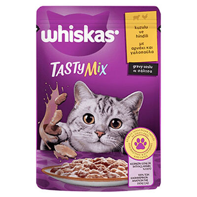 Whiskas Pouch Tastymix Sos İçinde Kuzulu ve Hindili Yetişkin Kedi Konservesi 85 Gr 