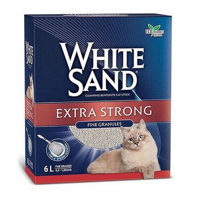 White Sand Extra Strong Cat Litter Extra Topaklanan Kedi Kumu 6 Lt 