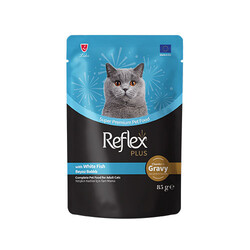 Kampanya - Reflex Plus White Fish Gravy Sos İçinde Parça Beyaz Balık Etli Yetişkin Kedi Konservesi 85 Gr ( Promosyon Üründür )