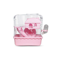 Zampa - Zampa Hamster Kafesi 23x17x33 Cm Pembe 