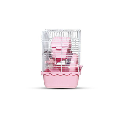 Zampa Hamster Kafesi 23x17x33 Cm Pembe 